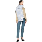 Burberry Blue Check Wool Scarf