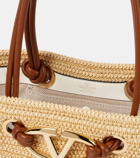 Valentino Garavani VLogo Small raffia tote bag