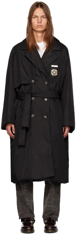 Photo: Song for the Mute Black Padded Trench Coat