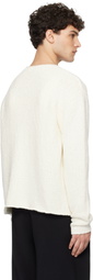 COMMAS Off-White Cotton Cashmere Sweater