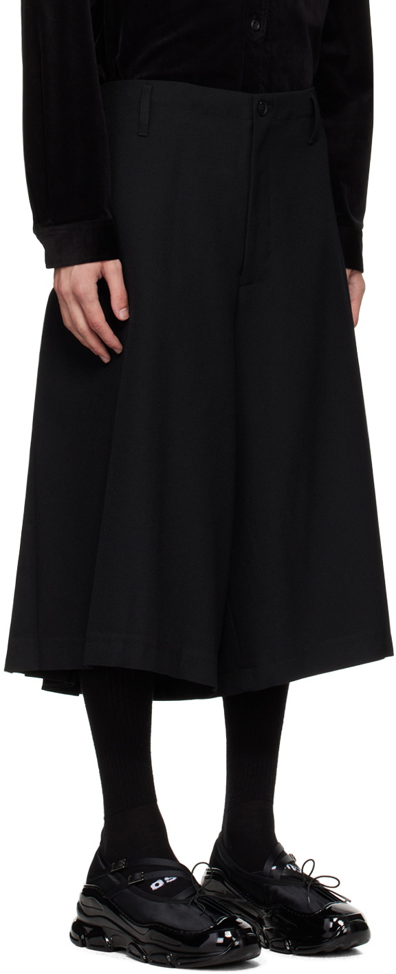YOHJI YAMAMOTO Black Ox Pleats Half-Pant Shorts
