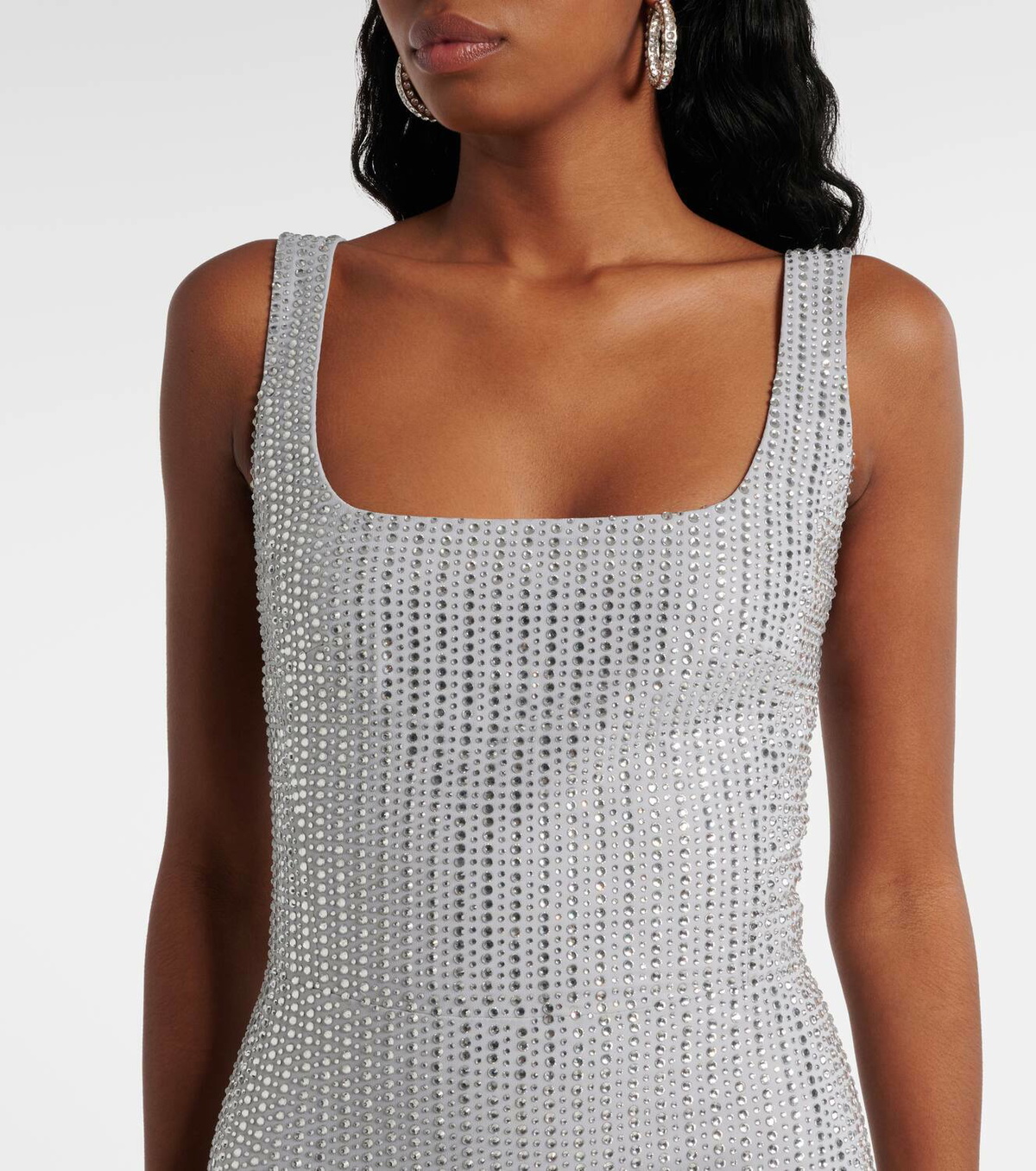 Rasario Crystal-embellished chiffon gown