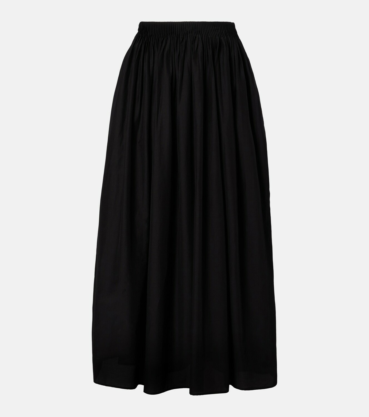 Loulou de Saison Naya gathered cotton and silk maxi skirt