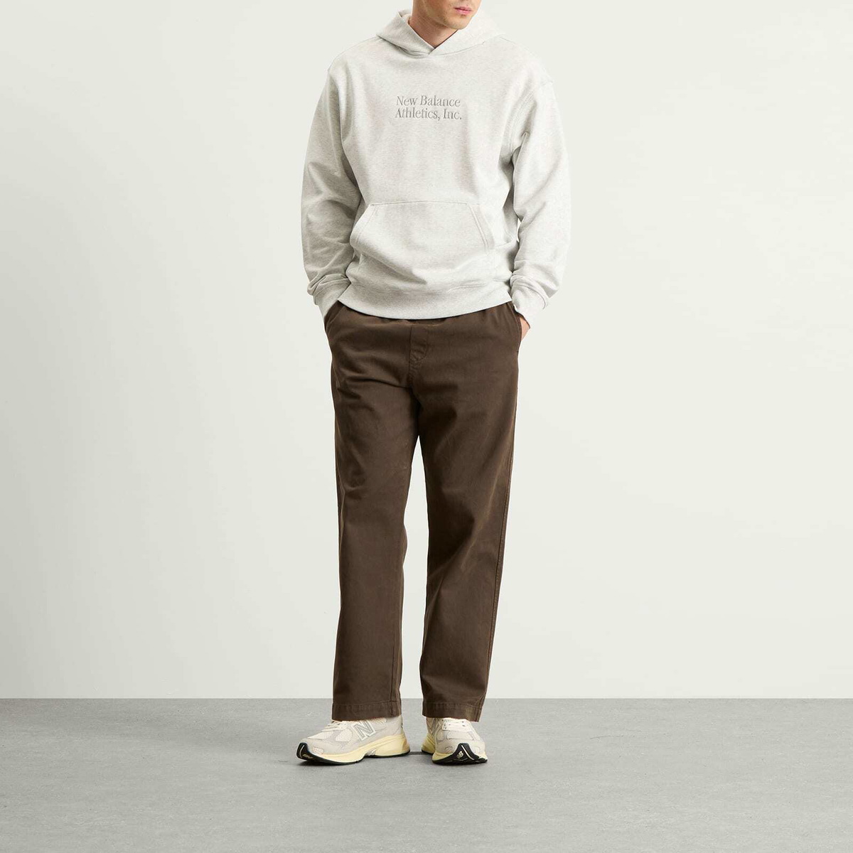 New Balance Men's Athletics Classics Hoodie in Ash Heather
