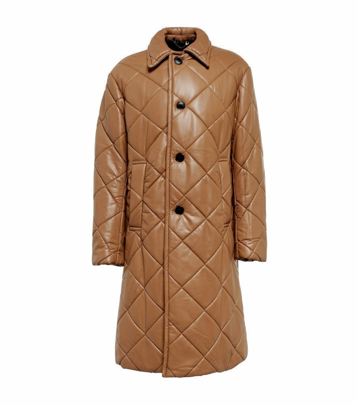 Photo: Dries Van Noten - Quilted faux leather coat