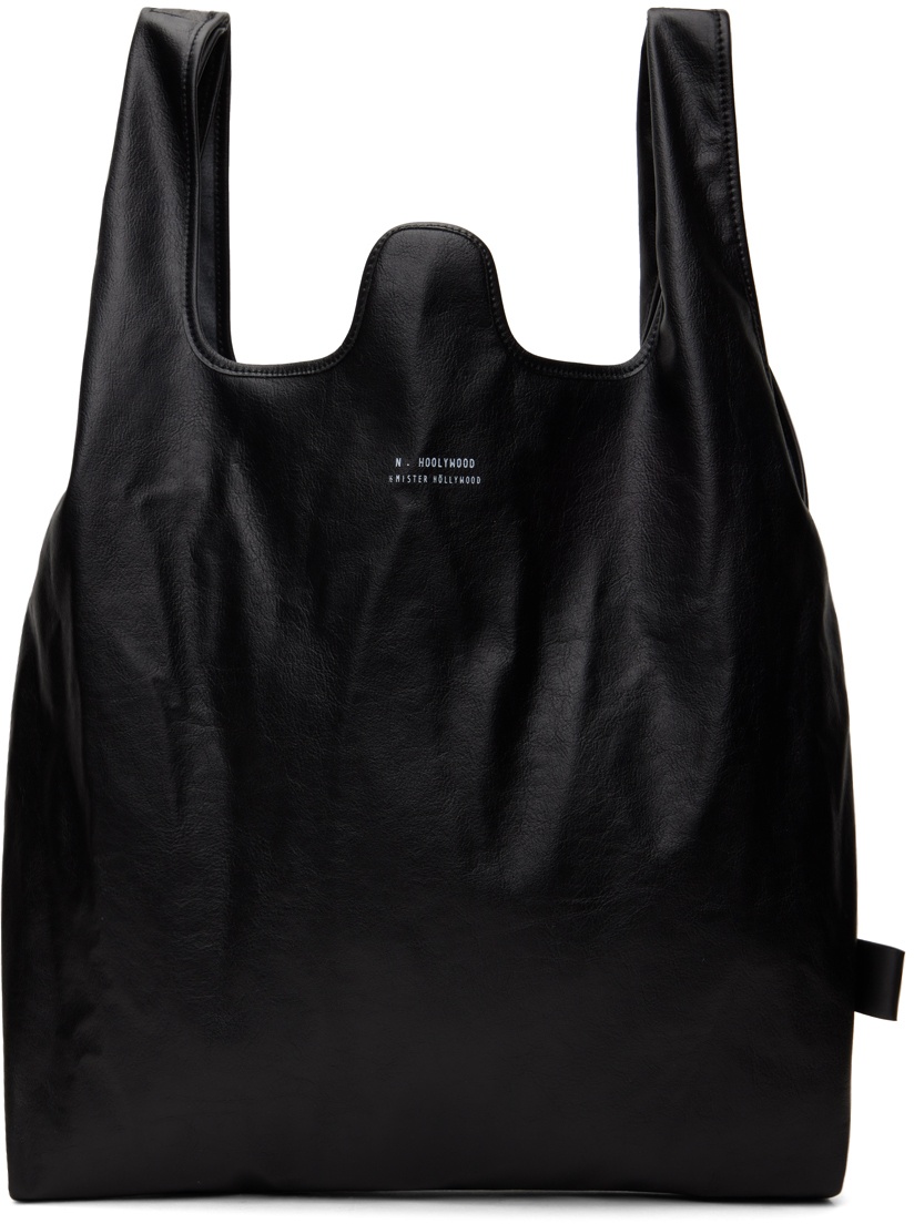 Photo: N.Hoolywood Black Faux-Leather Tote