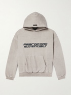 FEAR OF GOD ESSENTIALS - 90s Logo-Print Cotton-Jersey Hoodie - Gray