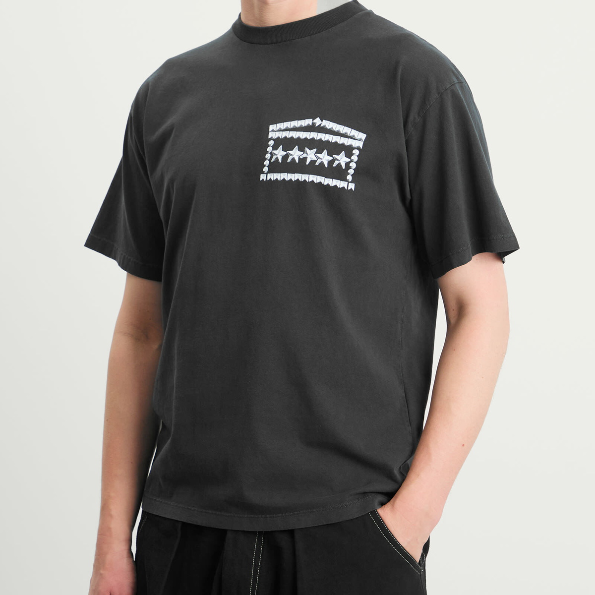 Aries Men's Faded Studmageddon T-Shirt in Black 