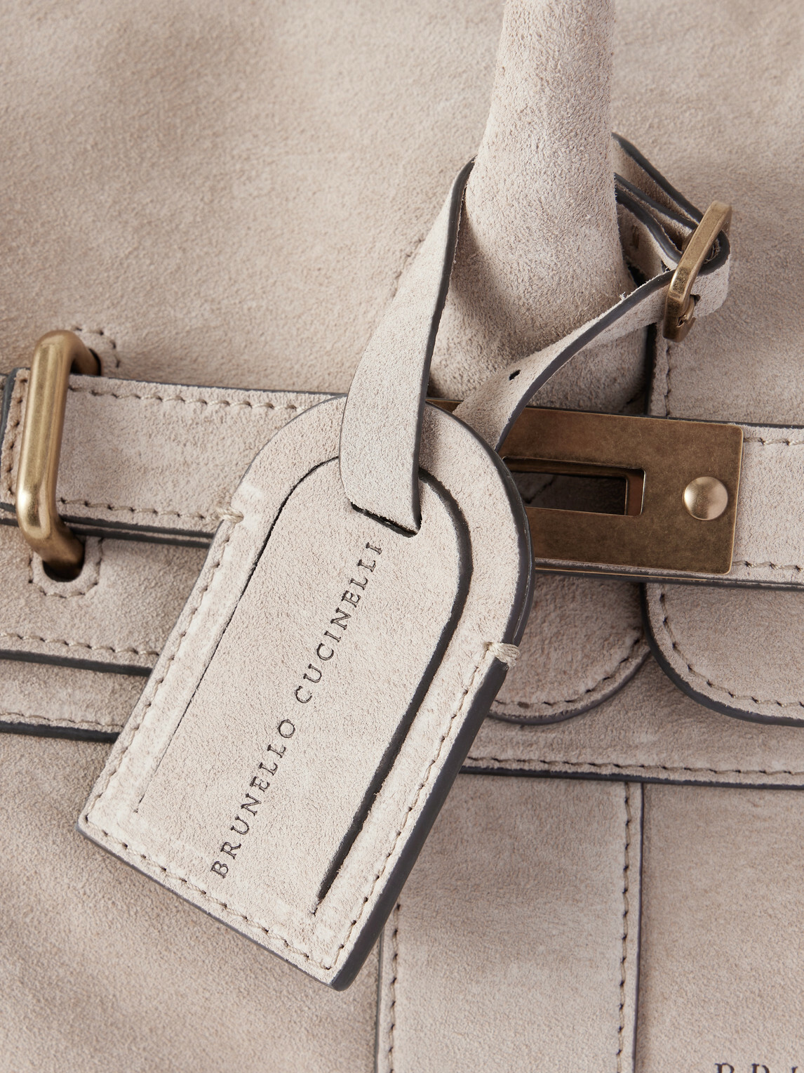 Brunello Cucinelli - Country Suede Weekend Bag - Neutrals