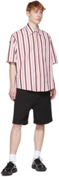 AMI Alexandre Mattiussi White & Pink Organic Cotton Short Sleeve Shirt