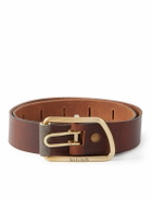 Bleu de Chauffe - Maillon 3.5cm Leather Belt - Brown