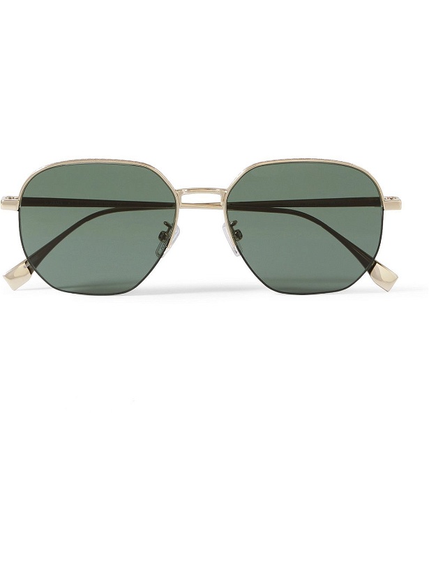 Photo: Fendi - Gold-Tone Round-Frame Sunglasses