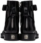 Givenchy Black Squared Buckle Ankle Boots