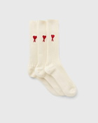 Ami Paris Three Pack Ami De Coeur Socks Beige - Mens - Socks