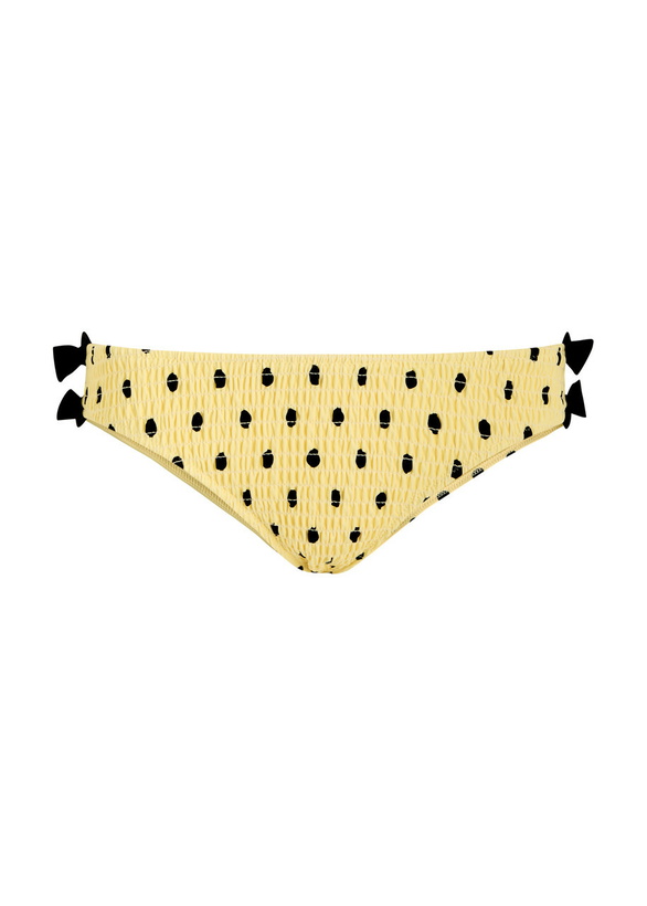 Photo: Damson Madder Spot-print Shirred Bikini Briefs Yellow