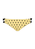 Damson Madder Spot-print Shirred Bikini Briefs Yellow