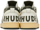 Rhude SSENSE Exclusive White & Green Rhecess Low Sneakers