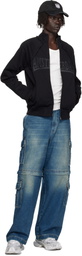 VETEMENTS Black 'Amsterdam' Patched Zip Sweatshirt