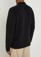 Represent Boucle Knit Cotton-blend Polo Jumper Black