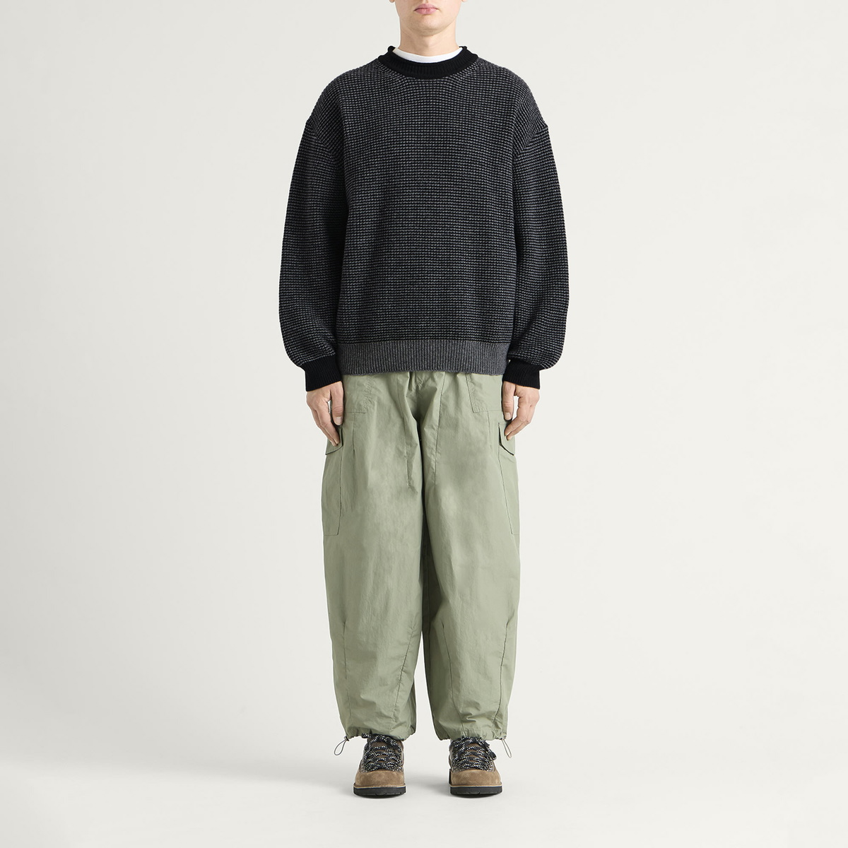 FrizmWORKS Men's Rollneck Ringer Knit in Black