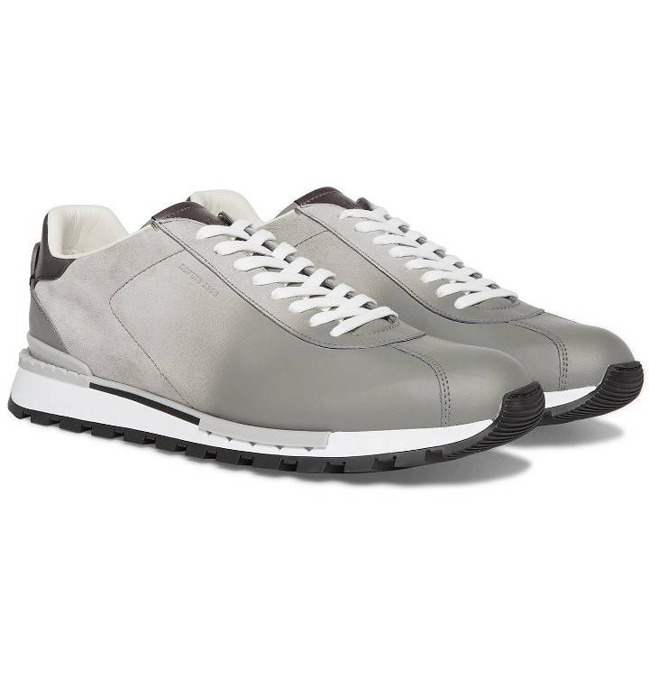 Photo: Berluti - Fast Track Torino Suede and Leather Sneakers - Gray