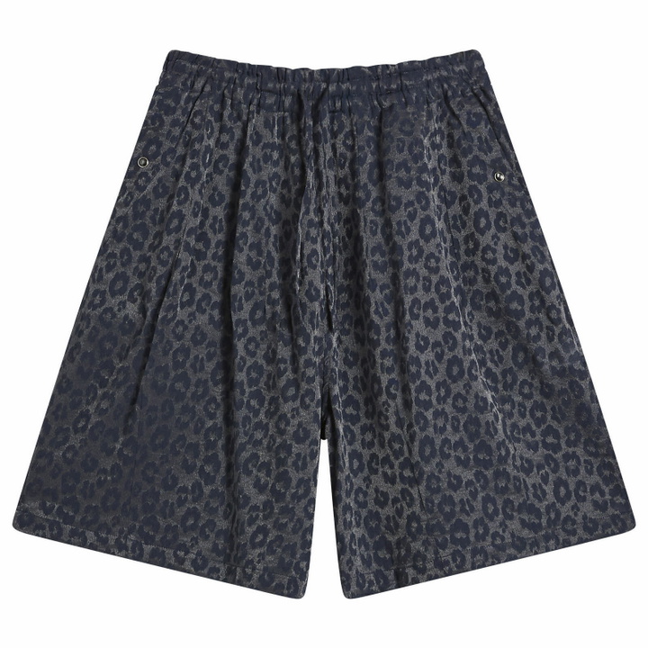 Photo: Needles Women's Leopard Print Shorts in Navy