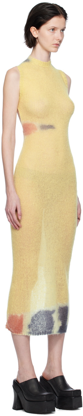 Eckhaus Latta Yellow Composition Midi Dress