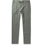 Hartford - Troy Slim-Fit Linen Drawstring Trousers - Men - Army green