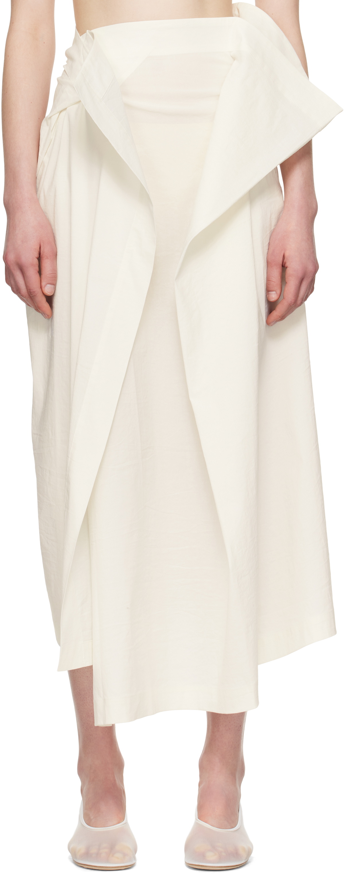 ISSEY MIYAKE Off-White Ample Maxi Skirt