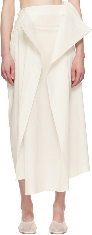 Photo: ISSEY MIYAKE Off-White Ample Maxi Skirt