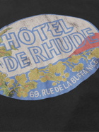 Rhude - Dimora Logo-Print Cotton-Jersey T-Shirt - Black