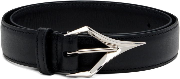 Photo: Mugler Black Spiky Leather Belt