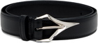 Mugler Black Spiky Leather Belt