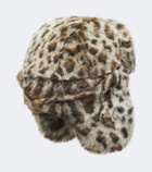Ruslan Baginskiy Leopard-print aviator hat