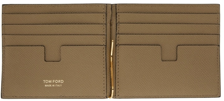 Photo: TOM FORD Brown T Line Money Clip Wallet