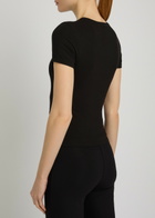 Tala 365 Ribbed Stretch-modal T-shirt Black