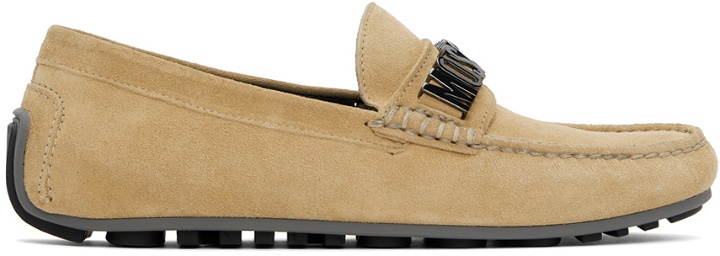 Photo: Moschino Beige Driver Loafers