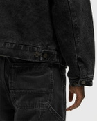PATTA Double Knee Cartoon Denim Pants Black Mens Jeans