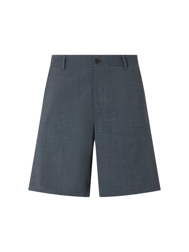 Photo: Paul Smith - Checked Wool-Blend Seersucker Shorts - Gray