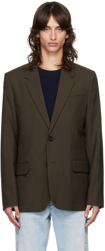 Photo: AMI Paris Brown Two Button Blazer