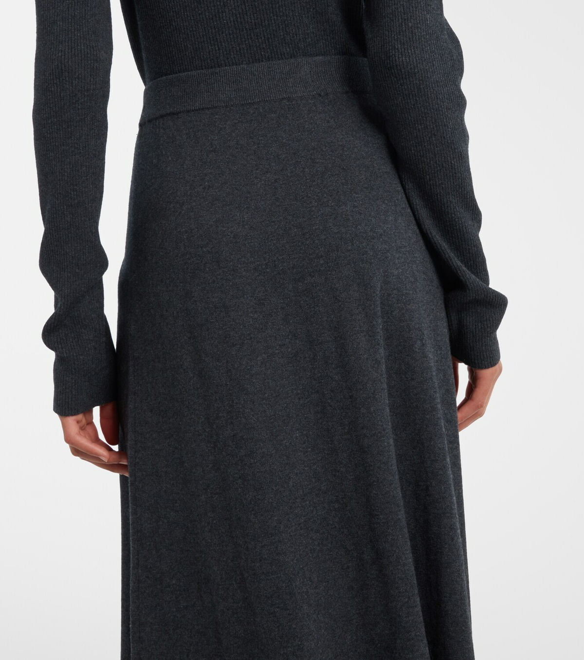 Lisa Yang Adrienne cotton and cashmere midi skirt
