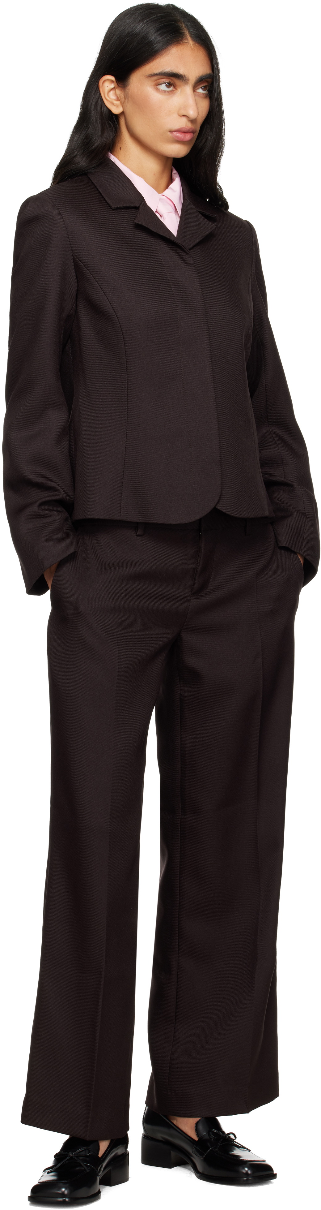 Sandy Liang Brown Grandpa Trousers