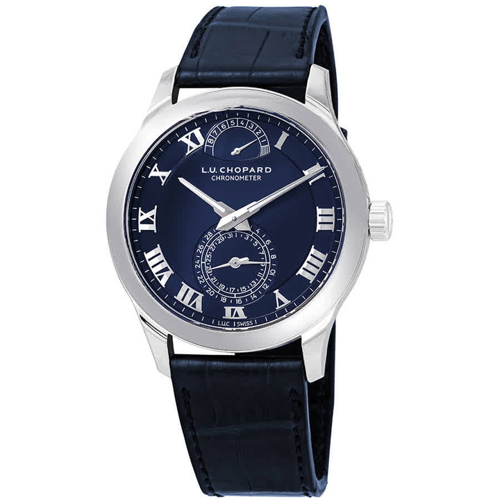 Photo: Chopard L.U.C Quattro Blue Dial Platinum Mens Watch 161926-9001