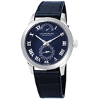 Chopard L.U.C Quattro Blue Dial Platinum Mens Watch 161926-9001