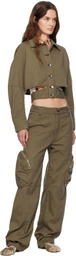Eckhaus Latta Khaki Ellipse Denim Jacket