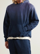 Les Tien - Garment-Dyed Cotton-Jersey Hoodie - Blue