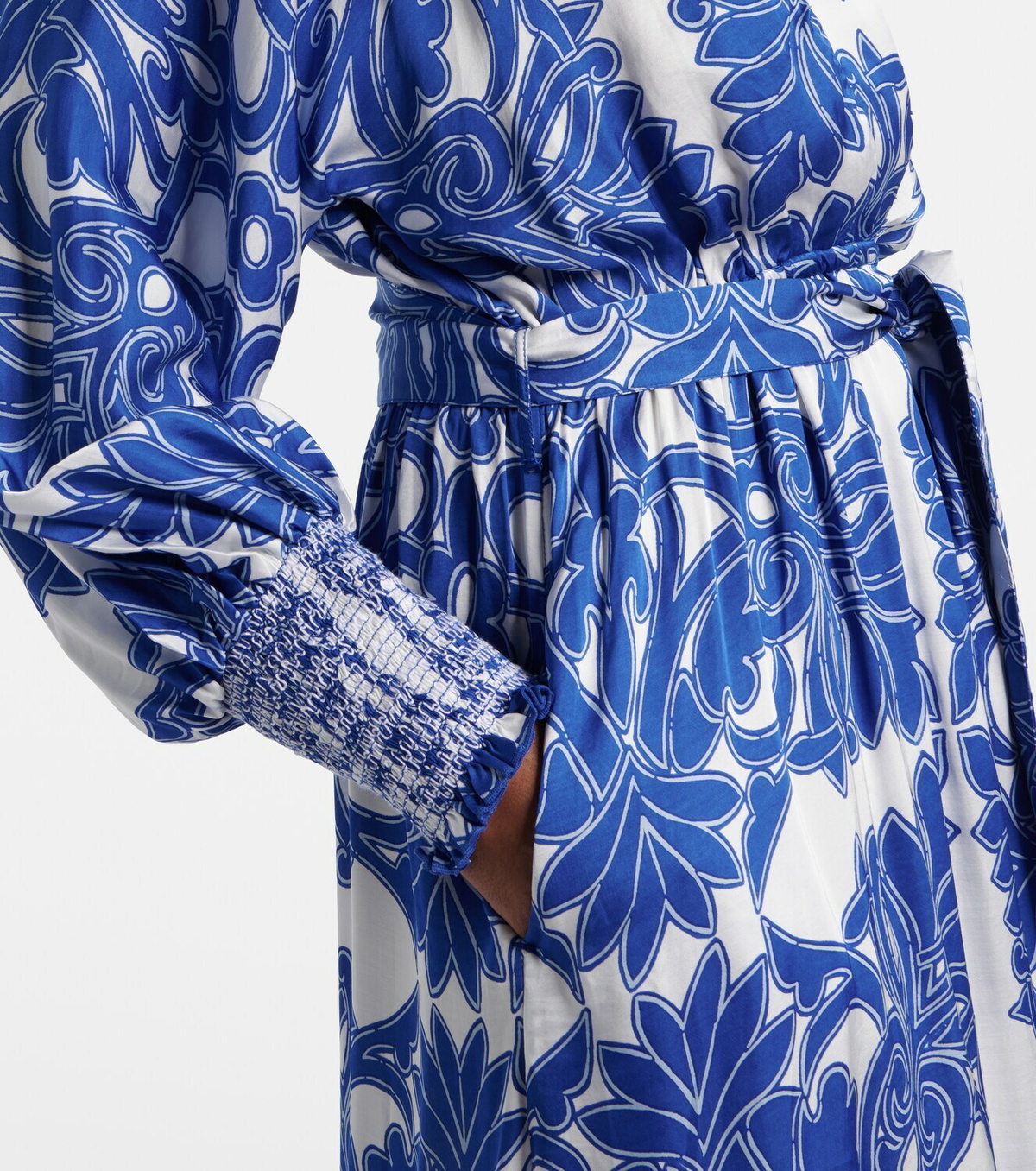 Poupette St Barth Kristen printed satin maxi dress