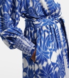 Poupette St Barth Kristen printed satin maxi dress