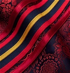 Gucci - Camp-Collar Webbing-Trimmed Jacquard Shirt - Red