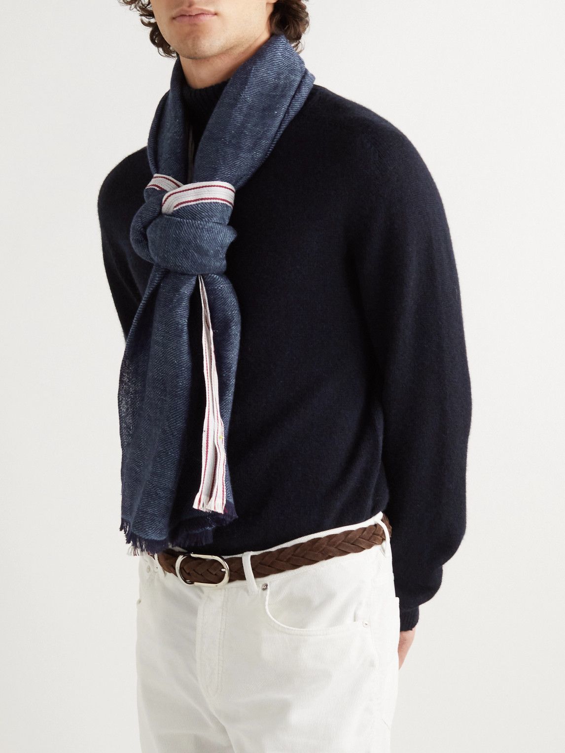 BRUNELLO CUCINELLI Cashmere And Silk Scarf